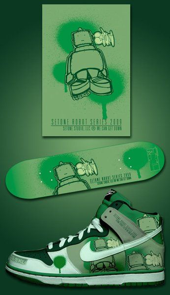 Nike Skateboarding Robot Series project artwork